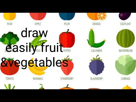 , howto draw vegetable, &, fruits