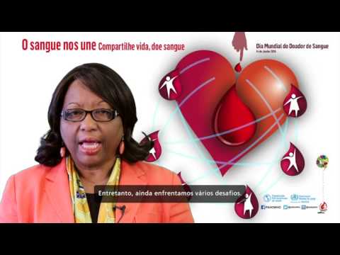 Dr. Carissa F. Etienne—“Sangue nos une a todos. Partilhe vida: Doe sangue.”