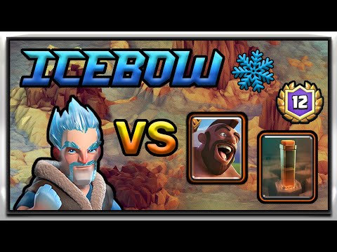 Icebow vs Hog Rider Earthquake [12 Win Grand Challenge Replays] - Clash Royale