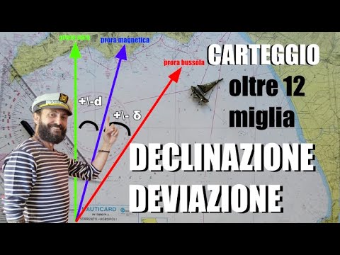 CHARTWORK OVER 12 MILES - DECLINATION and DEVIATION - nautical license course over 12 miles⛵