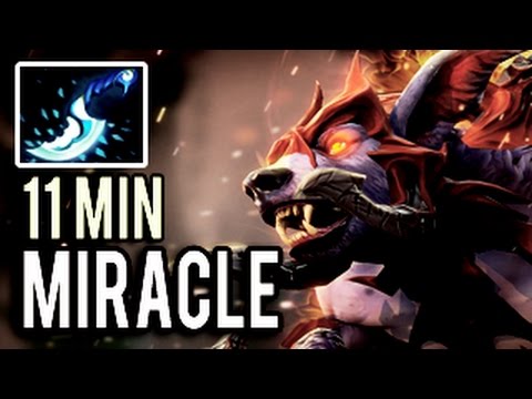 WTF Ursa 11 Min Blink Dagger 1 Hit KO ► Machine Gun Monster with 25 Kills by Miracle- 9k MMR Dota 2