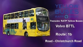 preview picture of video '(HD) Transdev RATP Yellow Buses Volvo B7TL -  Christchurch Road (27th June 2014)'