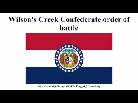 Wilson's Creek Confederate order of battle