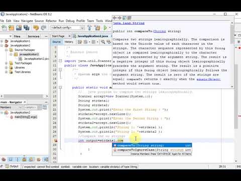 Java Program To Compare Two Strings Lexicographically