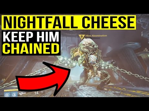 DESTINY NIGHTFALL CHEESE - KILL HIM STILL CHAINED UP - The Abomination Heist Glitch Out Of Map Guide