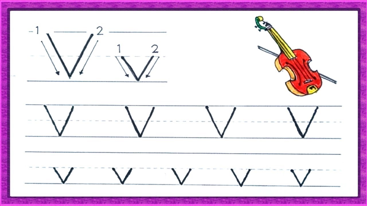 Tracing | Tracing Letter V | Practice Writing Letter V | Tracing Letters For Kids
