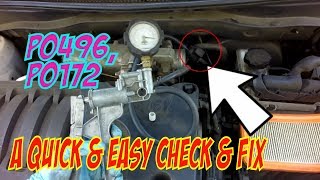 ⫷ P0496 & P0172 Check & Fix ⫸