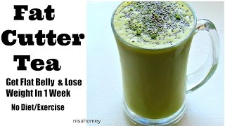 Lose 2 kgs In 1 Week - Magical Fat Cutter Green Tea Drink/Smoothie/Shake - No Diet -No Exercise