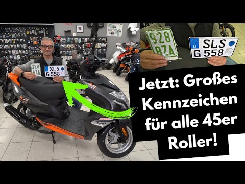 MIT DIESEM EINFACHEN TRICK: GROẞES KENNZEICHEN FÜR ALLE 45er ROLLER, MOPEDS UND E-BIKES.