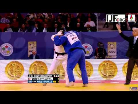 Judo 2016 Grand Prix Tbilisi: Rekhviashvili (GEO) - Moustopoulos (GRE) [-81kg] bronze