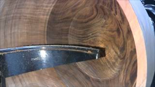 Using a Robust Curved Tool Rest on a Walnut Bowl (Condensed Version)