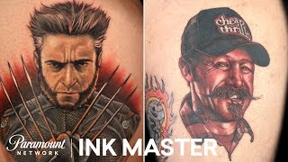 Top 6 Portrait Tattoos: From Wolverine to Oliver Peck | Ink Master