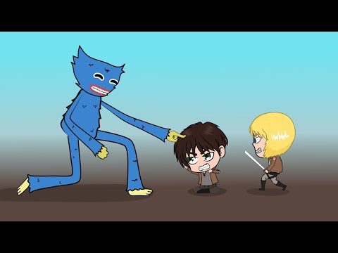 Chibi Attack Titan VS Huggy Wuggy - Attack On Titan Animation