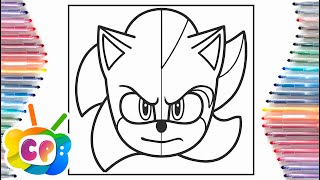 Sonic Shadow in one face coloring page/Sonic coloring pages/ Cartoon - On&On [NCS Release]