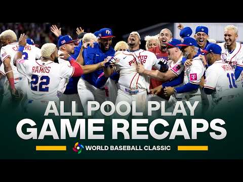 Game recaps of ALL World Baseball Classic Pool Play games! (Walk-offs, historic performances, more!)