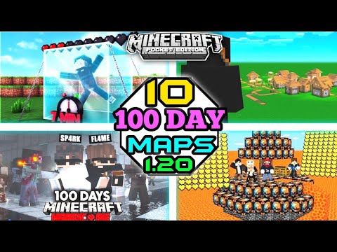 1.20 Top 10 usefull 100 day map for Minecraft 1.20 || best map mcpe 1.20 || 1.20 mcpe 100 day maps