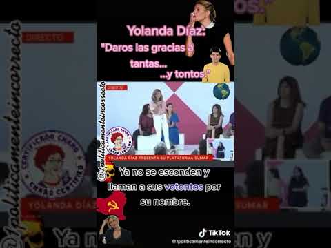 Yolanda Díaz (Podemos): "Daros las gracias a tantos y tontos..."