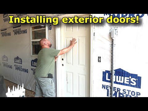 How I install exterior doors. Shop build part 4 #731