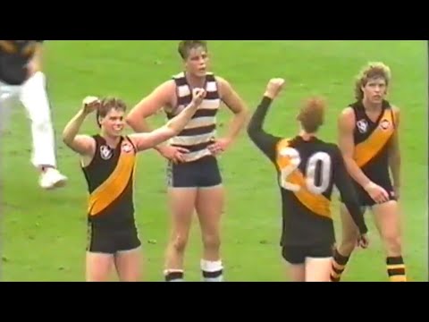 1989 VFL Under 19's Preliminary Final Replay - Richmond vs Geelong