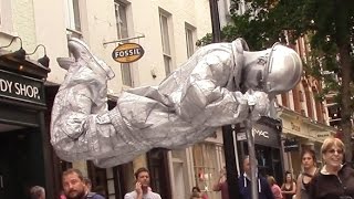 Silver man secret revealed London street performer