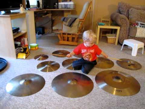 Andrej is testing cymbals  :)