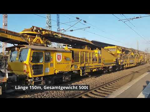 Bettungsreinigung mit der Plasser & Theurer RMW 1500 von H. F. Wiebe im Bahnhof Achim