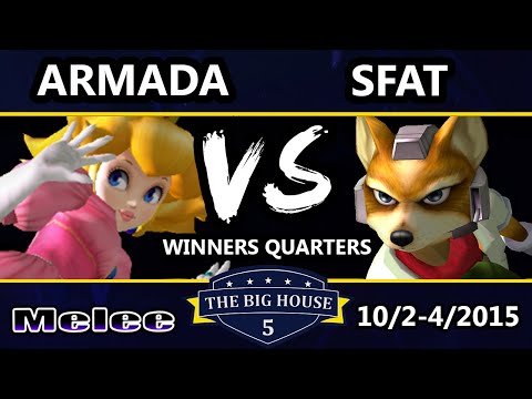 The Big House 5 - Armada (Peach) Vs. SFAT (Fox) - Winners Quarters - SSBM