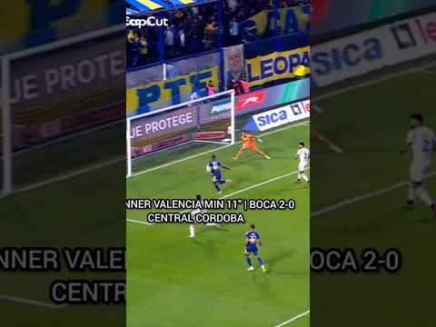 BOCA 2-0 CENTRAL CORDOBA | GOL ENNER VALENCIA MIN 11' HOY en La Bombonera
