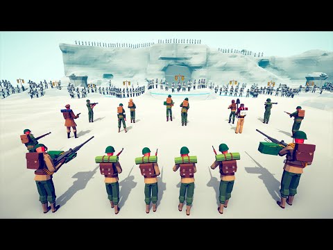 WINTER GERMAN ARMY vs US ARMY SOLDIERS 🔫 | Totally Accurate Battle Simulator TABS