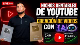 🔴 EN VIVO: Nichos en tendencia + Creacion de Video IA + Creacion de miniaturas en vivo
