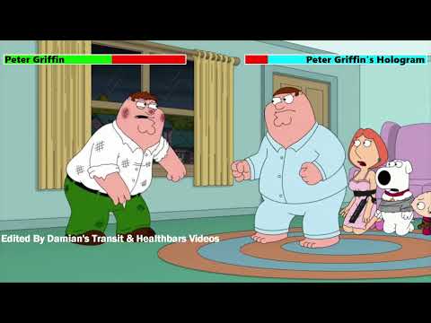 Peter Griffin vs. Hologram with healthbars