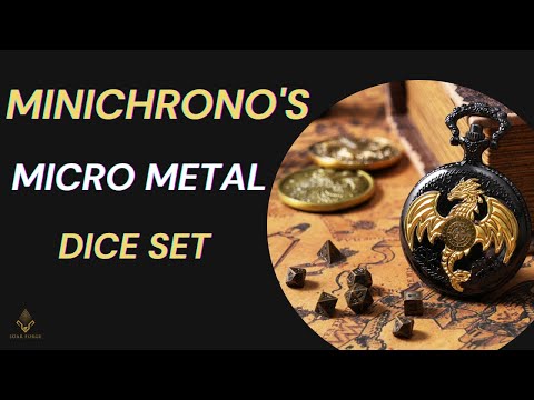 MiniChrono's Quality Mini Dice in a Dragon Pocket Watch Case for Dungeons and Dragons and TTRPGs