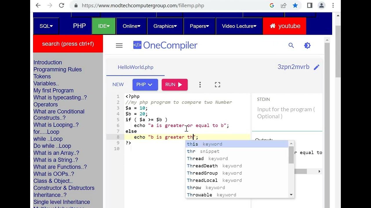 #5. my php program to compare two numbers, find leap year