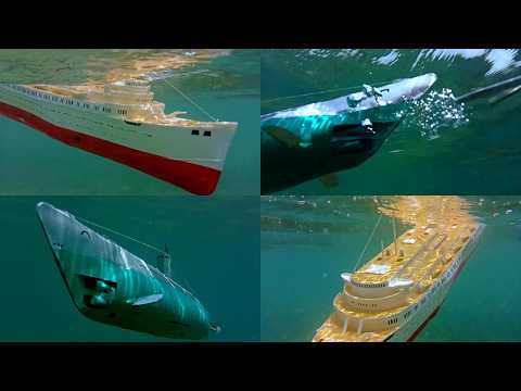 Cardboard ship sinking, model Wilhelm Gustloff sinks after torpedoing by submarine S13, ship wreck