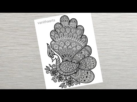 How to draw Mandala for Beginners Peacock mandala art peacock drawing stepbystep doodle art