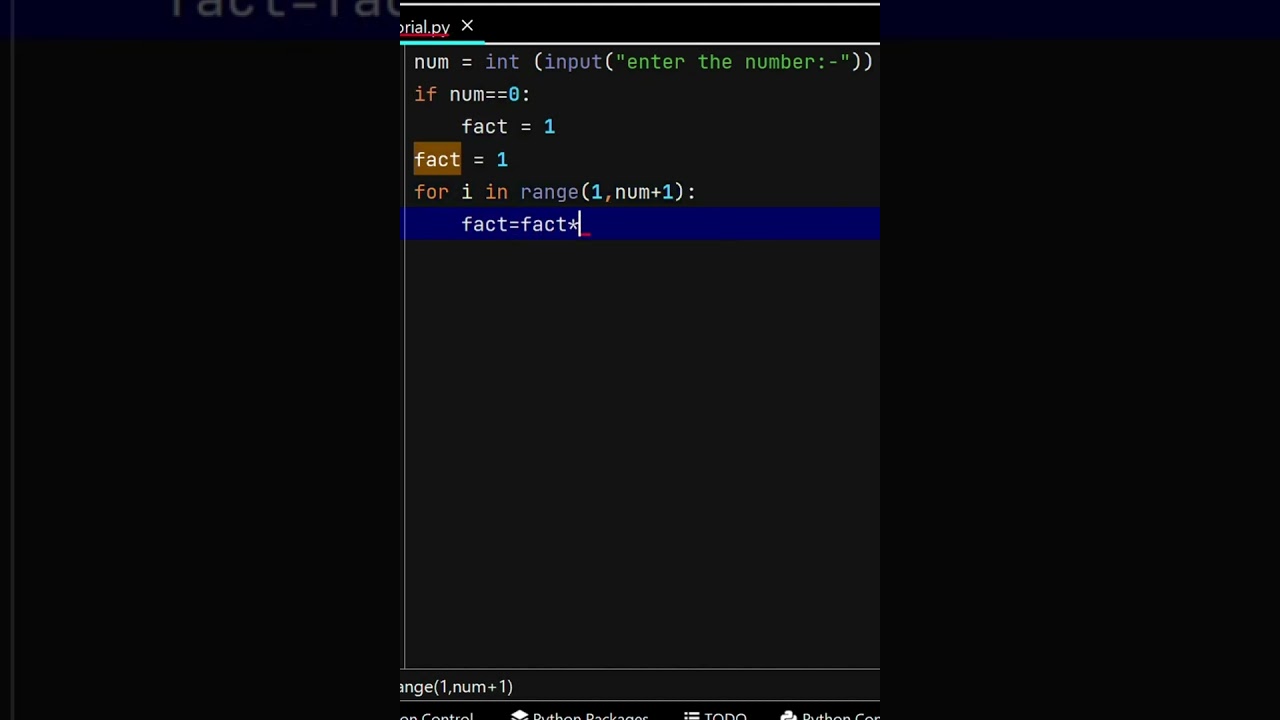Factorial Calculation in Python