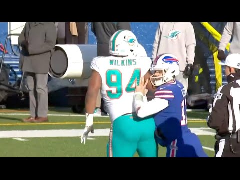 Josh Allen & Christian Wilkins FIGHT 😳 | Dolphins vs Bills Highlights