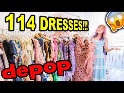 我的巨型禮服收藏*我的114件連衣裙在Depop上出售* | THRIFTMAS DAY 1 (My HUGE Dress Collection!! *Decluttering 114 Dresses & Selling Them On Depop* | THRIFTMAS DAY 1)