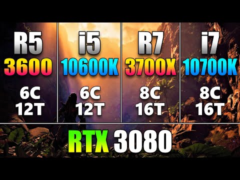 Ryzen 5 3600 vs Core i5 10600K vs Ryzen 7 3700X vs Core i7 10700K | RTX 3080 10GB PC Gameplay Test
