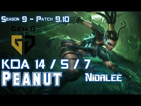Gen Peanut NIDALEE vs KARTHUS Jungle - Patch 9.10 KR Ranked