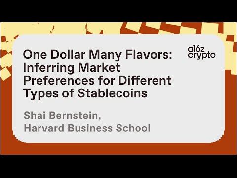 One Dollar, Many Flavors: Inferring Preferences for Stablecoins with Shai Bernstein | a16z crypto