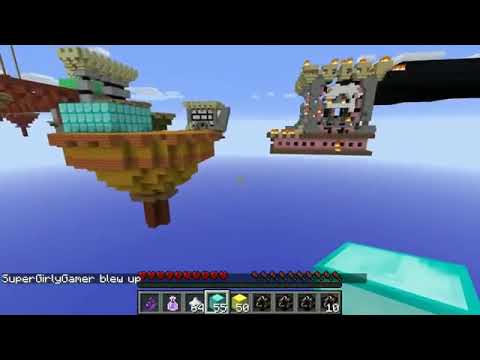 PopularMMOs Pat and Jen Minecraft OVERPOWERED LUCKY BLOCK BEDWARS!  Mini Game
