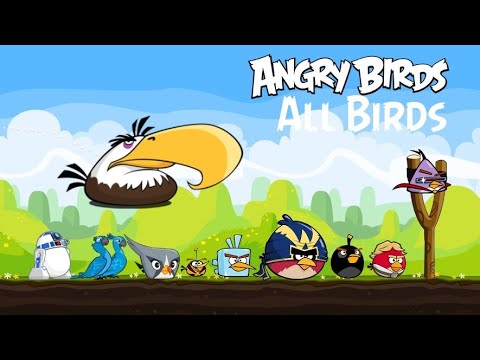 All Birds in Angry Birds (slingshot games) gameplay