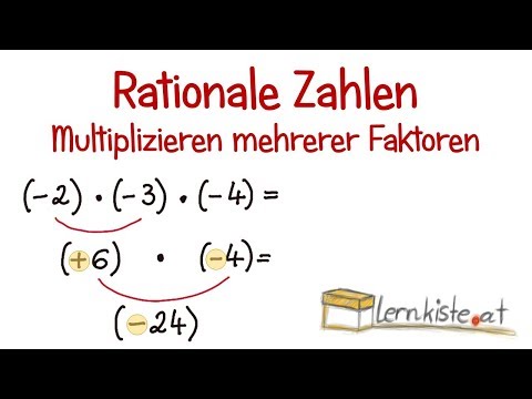 Rationale Zahlen - Multiplizieren mit mehreren Faktoren