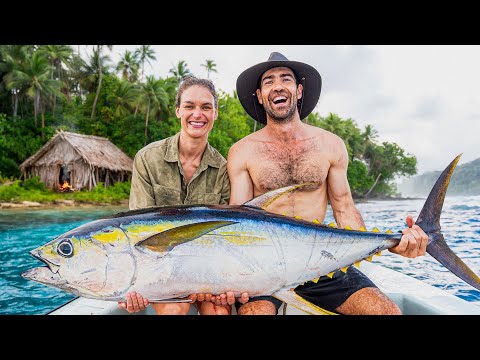 GIANT TUNA CATCH & COOK (14 Days on Tropical Island)