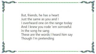 Hank Snow - Teardrops in My Heart Lyrics