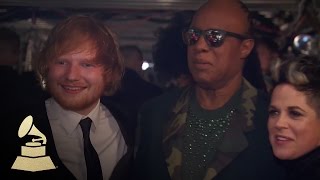 Ed Sheeran & Stevie Wonder | Backstage Interview | 58th GRAMMYs