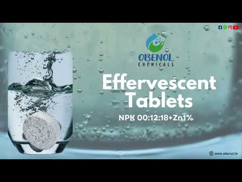 Obenol Fert Tablet. Introducing Effervescent tablet #tablet #agrochemicals #nanotechnology