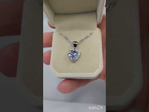 Подарок девушке колье "Розовый топаз в серебре" стиль Pandora кулон в форме сердца с цирконами В бархатной кор - фото 3 - id-p2855700740