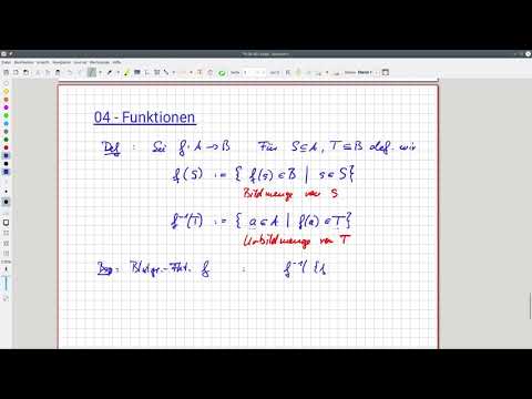 Analysis Funktionen: Definition Bildmenge und Urbildmenge #04-03